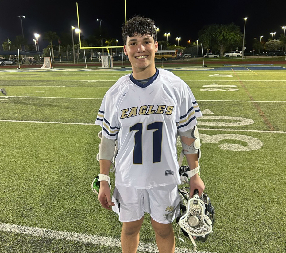 North Broward Prep junior captain Jacob Tannenbaum scored a half dozen goals, Thursday, as his Eagles routed Cooper City, 18-4, in boys lacrosse.